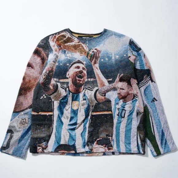 MESSI world cup champion CREWNECK TAPESTRY !!!!